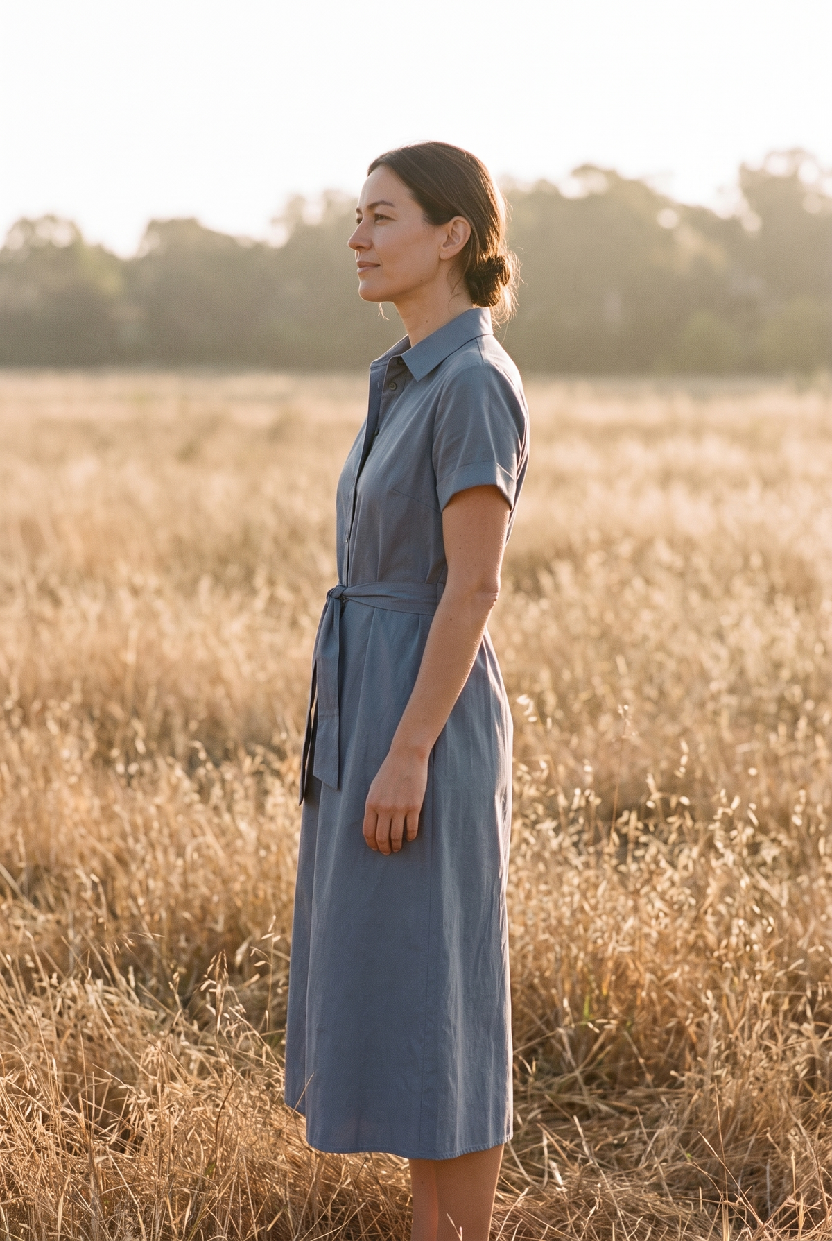 The Greer Midi in Slate, side