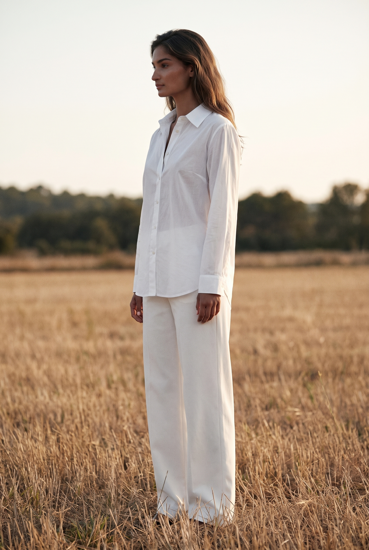 The Ivy Blouse in White, side