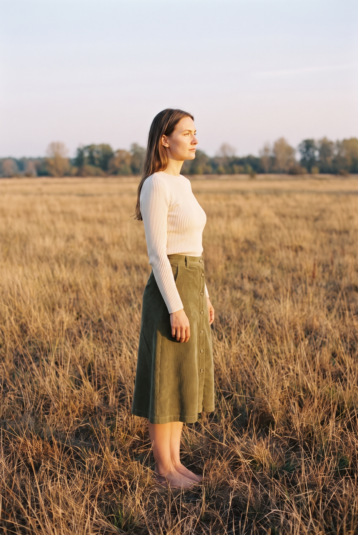 The Lark Skirt in Olive, side