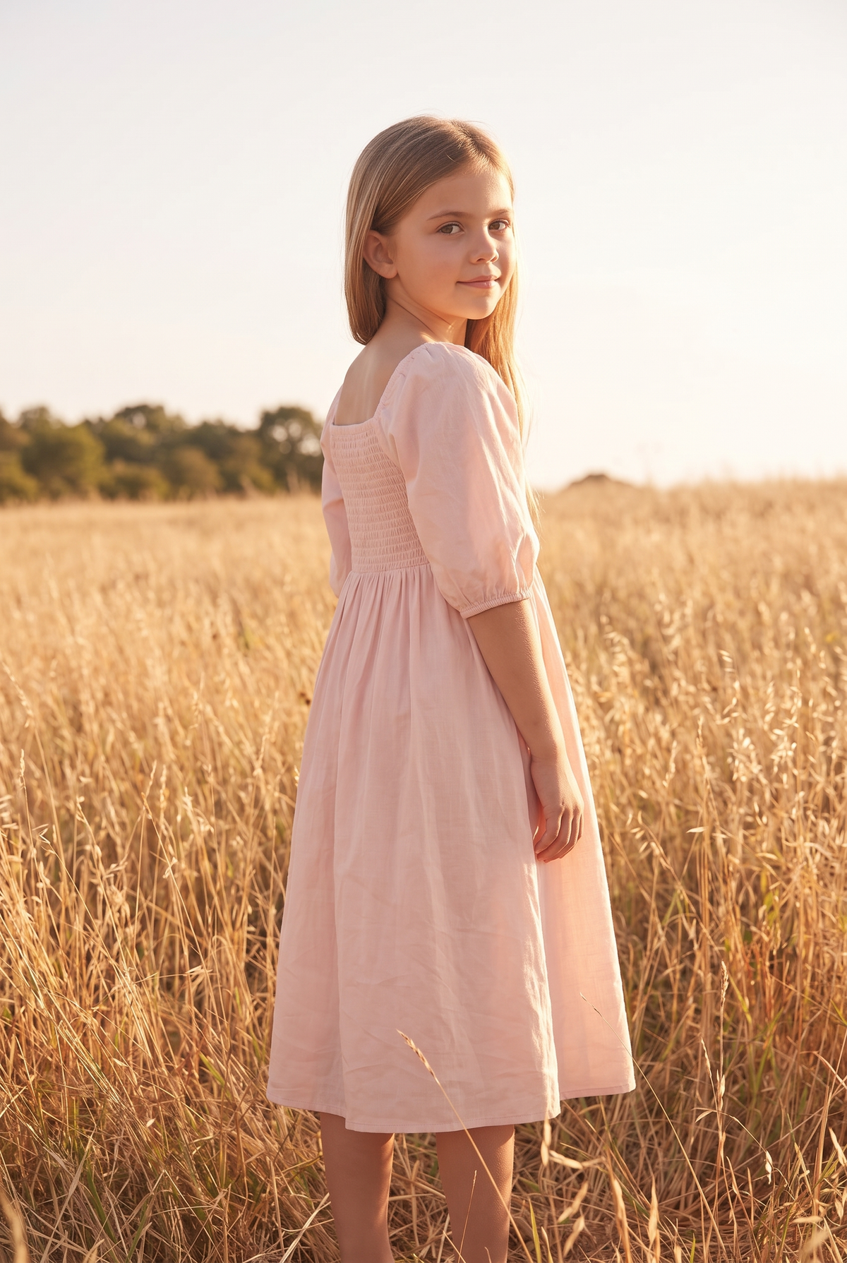 The Linden Mini in Blush, over the shoulder