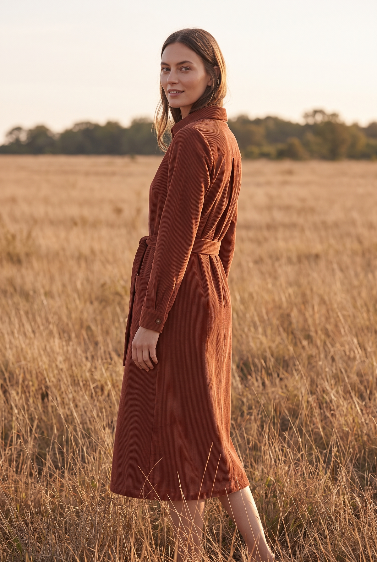 The Louisa Midi in Chestnut, over the shoulder