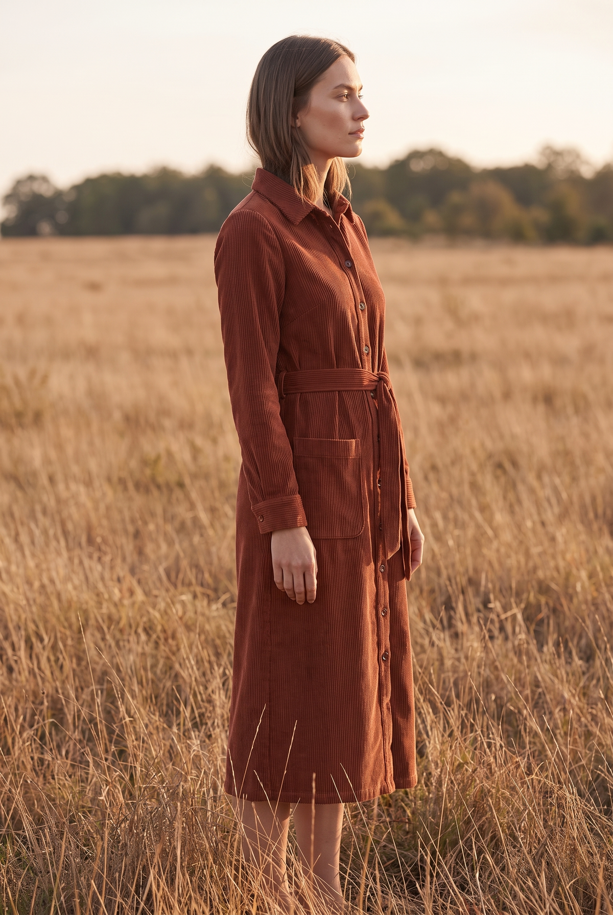 The Louisa Midi in Chestnut, side