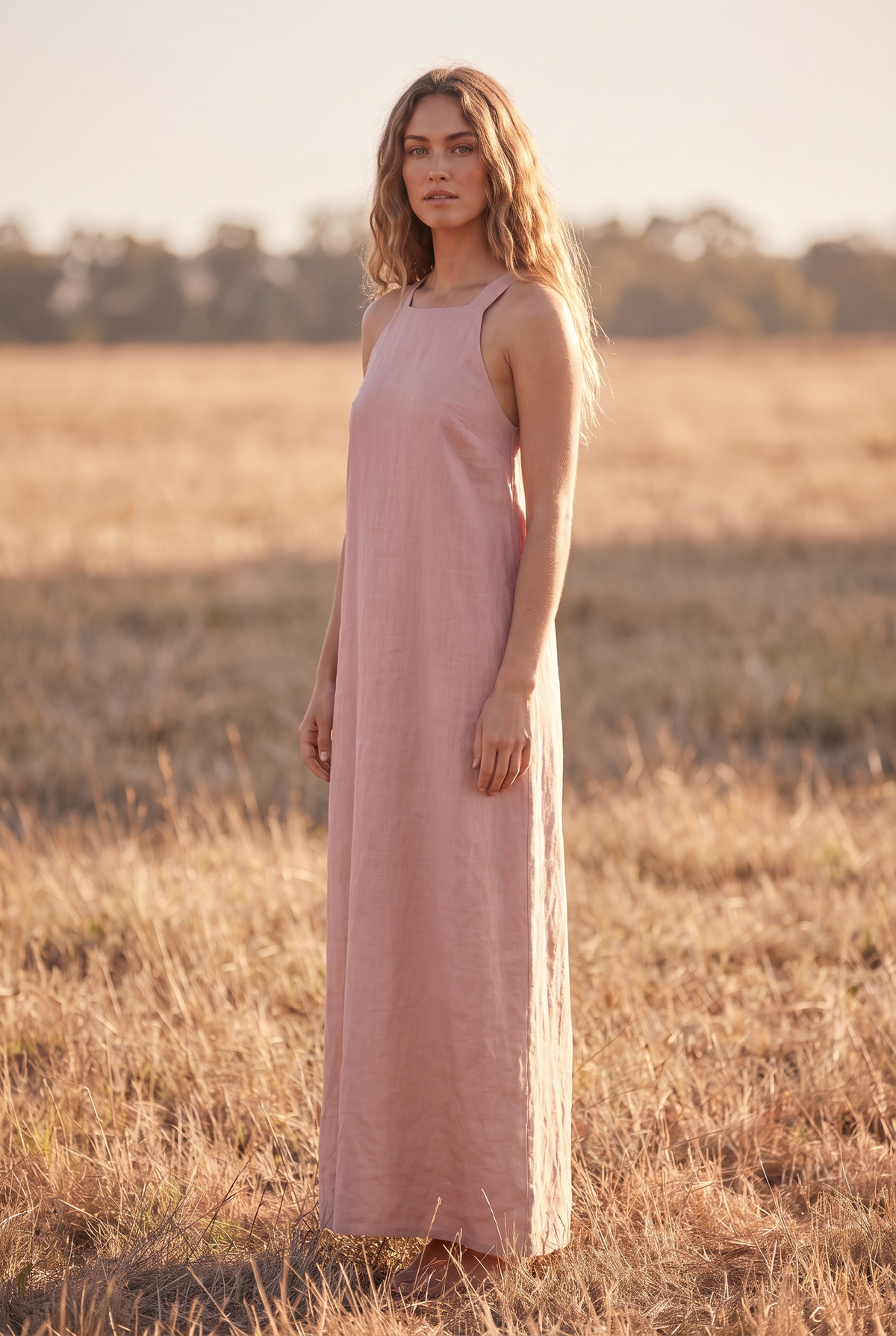 The Maren Maxi in Blush, three quarter view