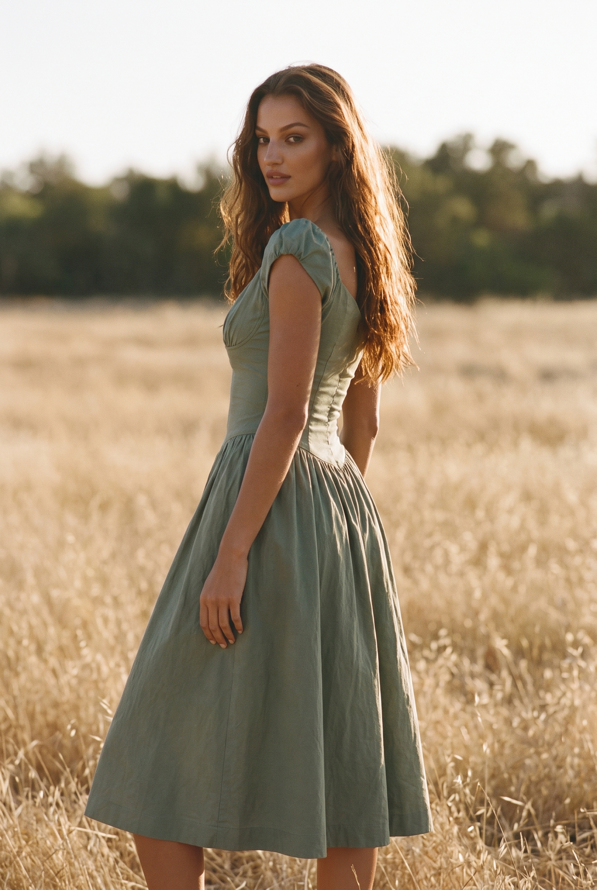 The Posy Midi in Meadow, over the shoulder