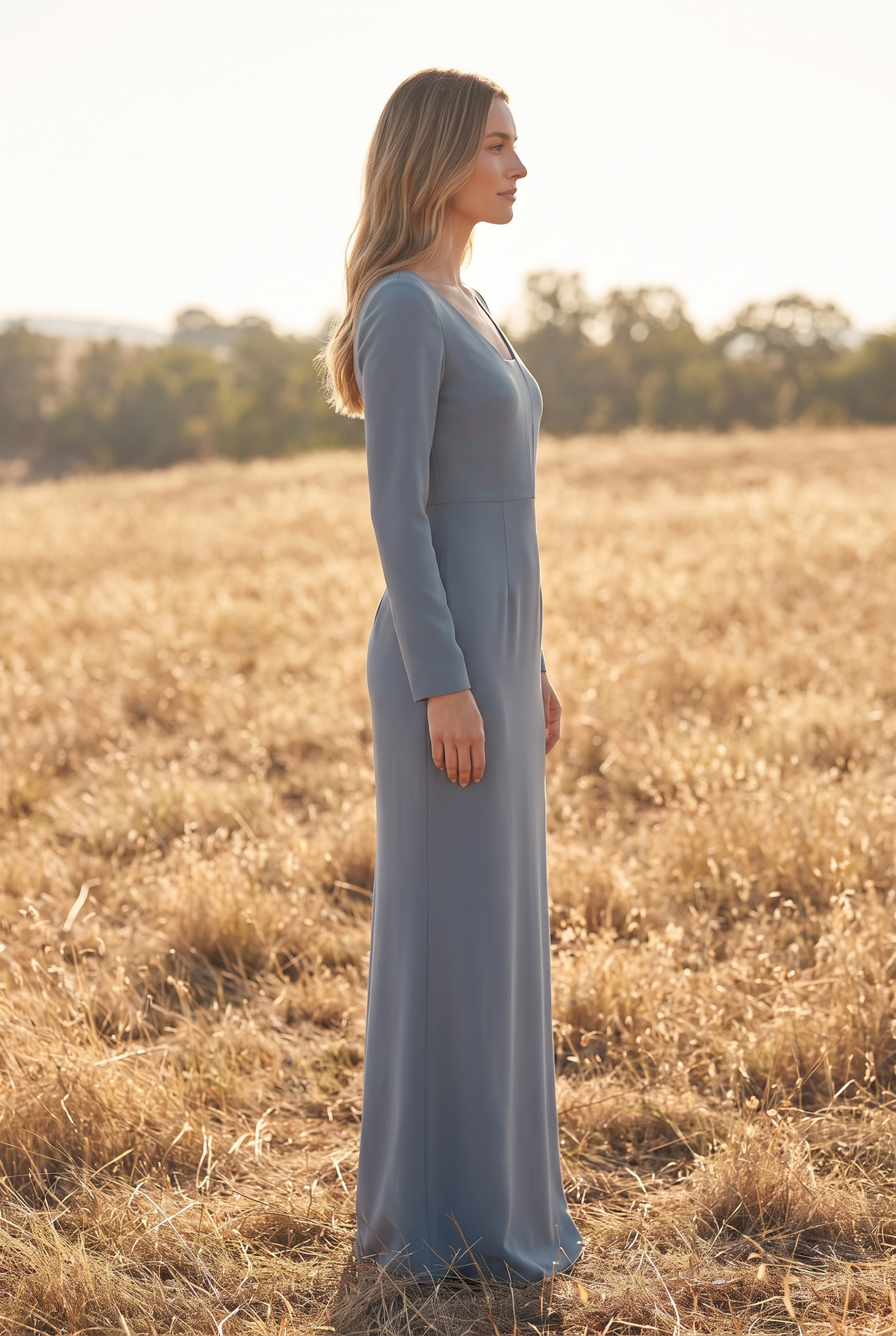 The Rowan Maxi in Slate, side