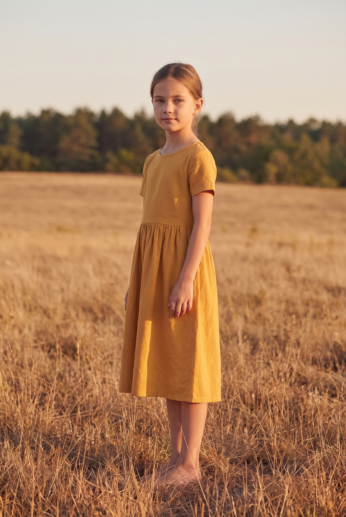 The Tansy Mini in Golden, three quarter view