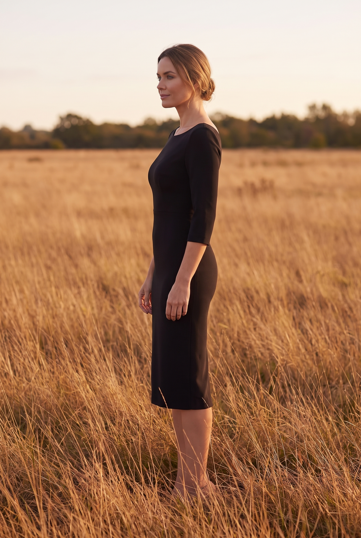 The Wilhelmina Midi in Noir, side