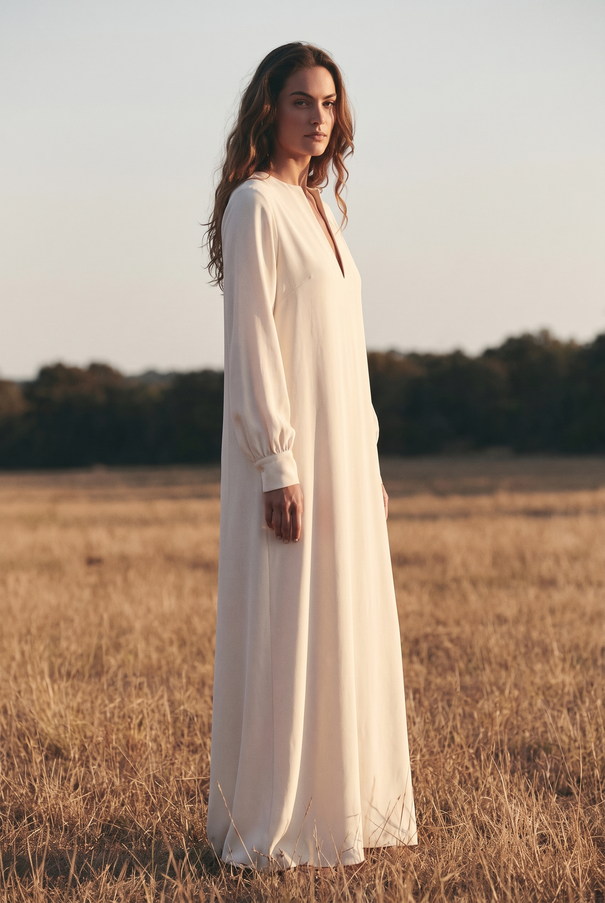 The Wren Maxi in Ivory, side