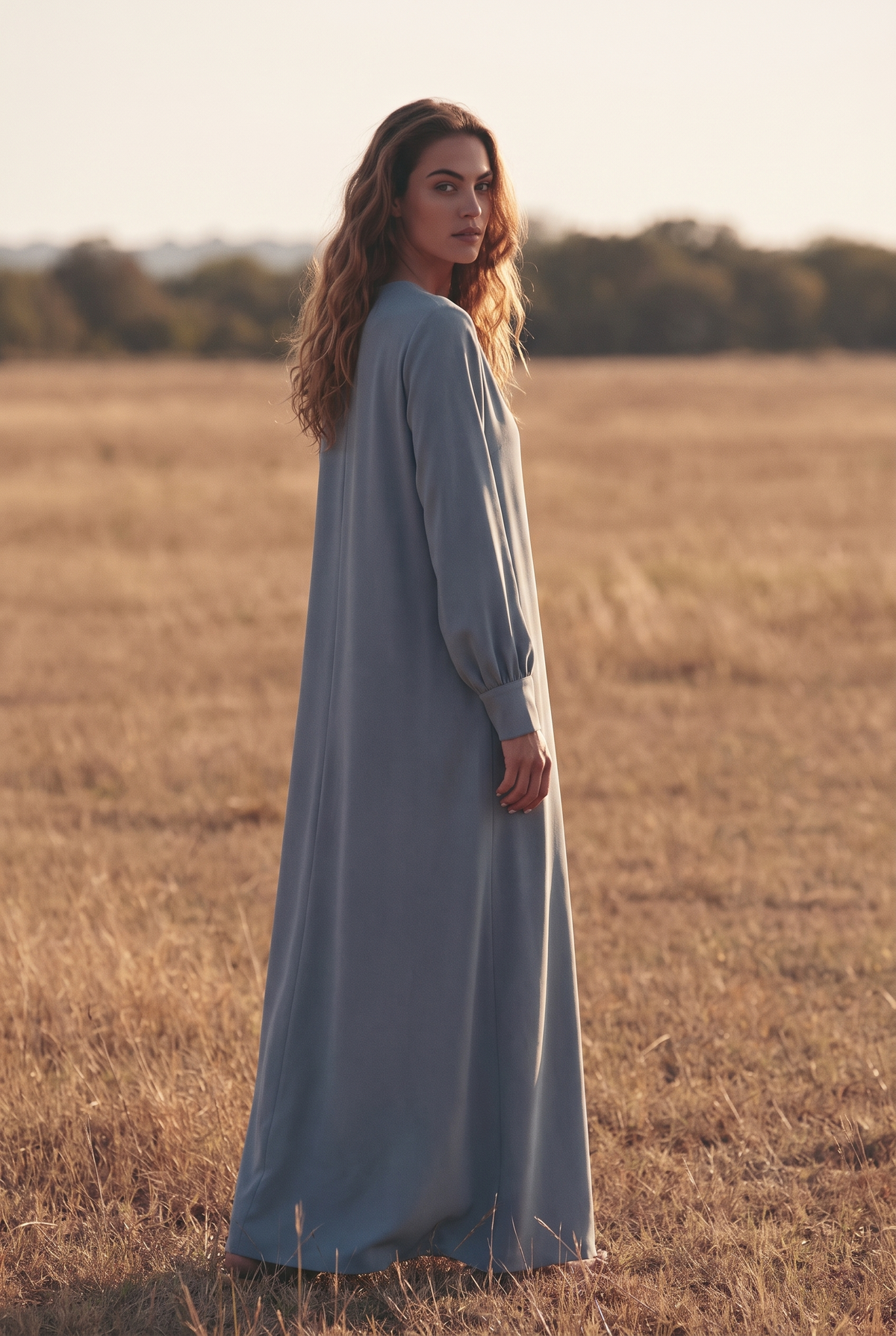 The Wren Maxi in Slate, over the shoulder