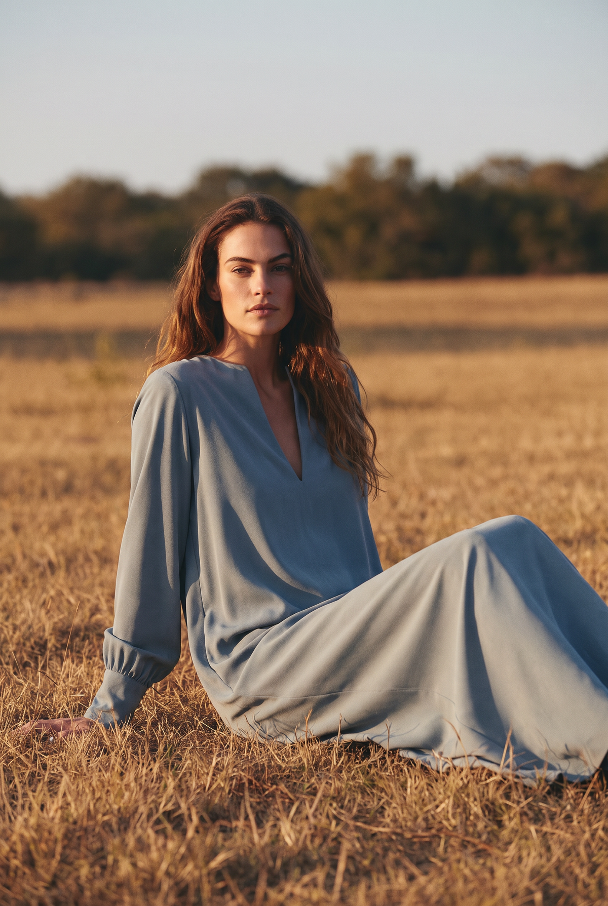 The Wren Maxi in Slate, seated
