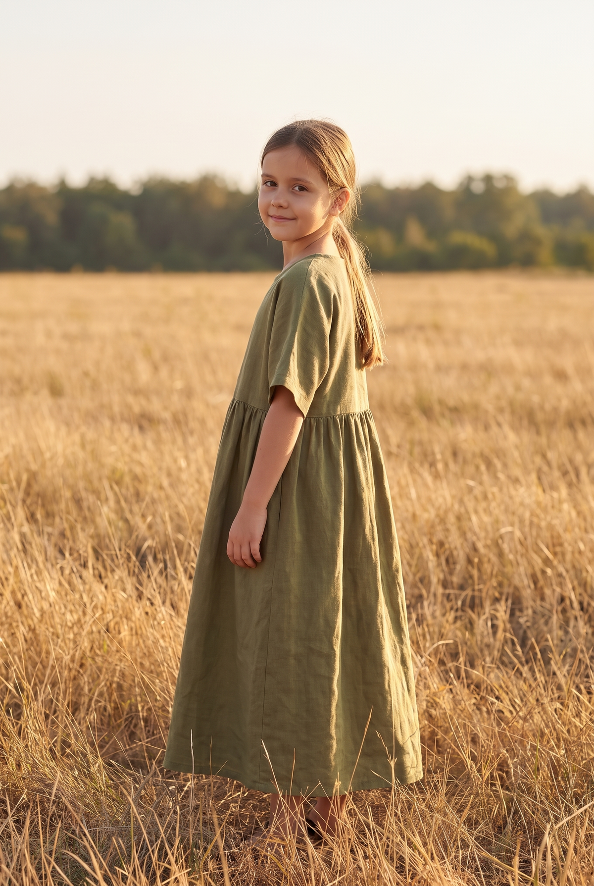 The Yarrow Mini in Olive, over the shoulder